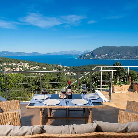 Private Gelia, With Panoramic 180 Degrees Sea View! Villa Fiskardo